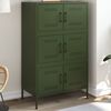 vidaXL Credenza Verde Oliva 68x39x113 cm in Acciaio