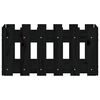 vidaXL Fioriera Giardino a Recinzione Nera 60x30x30 cm Massello Pino