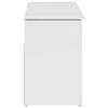 vidaXL Panca Porta Scarpe Bianco Lucido 102x30,5x45 cm Truciolato