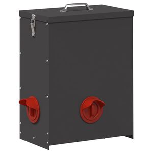 vidaXL Feeder per pollo Nero 32,5 x 20,5 x 43 cm