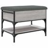 vidaXL Panca Porta Scarpe Grigio Sonoma 62x42x45 cm Legno Multistrato