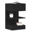 vidaXL Armadio da Notte con cassetto 2 pcs Rovere Nero 40 x 35 x 65 cm