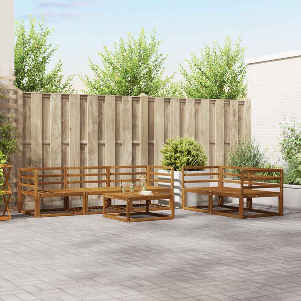 vidaXL Set di divani da esterno 6 pcs Naturale