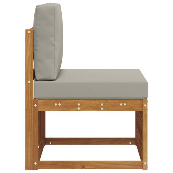 vidaXL Divano centrale per esterno Legno di Acacia Massello Naturale