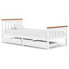 vidaXL Dormeuse Estraibile senza Materasso Bianca Legno Pino 90x200 cm