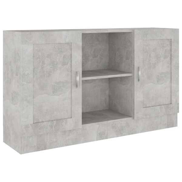 vidaXL Credenza Grigio Cemento 120x30,5x70 cm in Legno Multistrato