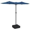 vidaXL Ombrellone a Doppia Testa Azzurro 316x145 cm