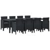 vidaXL Set da Pranzo per Giardino 9 pcs Antracite Polipropilene