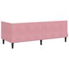 vidaXL Cornice del letto ad angolo Rosa 80 x 200 cm Velluto