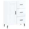vidaXL Credenza 69,5x34x90 cm in Legno Multistrato Bianco Lucido