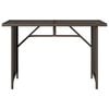 vidaXL Tavolo Giardino Piano in Vetro Marrone 110x68x70 cm Polyrattan