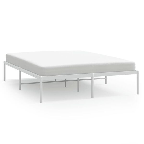 vidaXL Giroletto in Metallo Bianco 140x190 cm