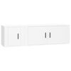 vidaXL Set di Mobili Porta TV 2 pz Bianco in Legno Multistrato