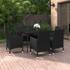 vidaXL Set da Pranzo per Giardino 7 pz con Cuscini Polyrattan e Vetro