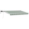 vidaXL Cornice per Tenda Manuale con LED Verde e Bianco 3,5 x 2 m