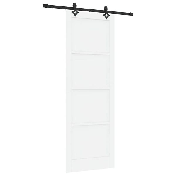 vidaXL Porta scorrevole ORKDAL Bianco 83 x 232 cm Pino massello