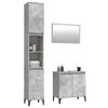vidaXL Set Mobili da Bagno 3 pz Grigio Cemento in Legno Multistrato