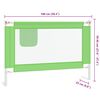 vidaXL Sponda Letto di Sicurezza per Bambini Verde 100x25cm in Tessuto