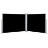 vidaXL Tenda da Sole Laterale Retrattile Nera 170x1000 cm