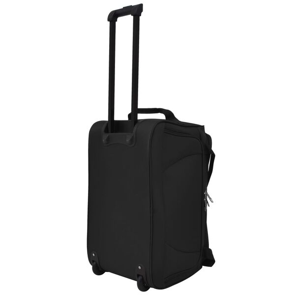 vidaXL Set di Valigie 3 pz Nero