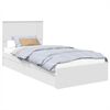 vidaXL Letto con Contenitore Bianco 90 x 190 cm Legno ingegnerizzato