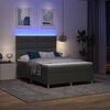 vidaXL Letto a Sorgente LED Grigio scuro 140 x 200 cm Tessuto