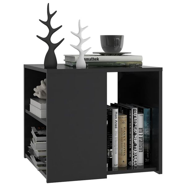 vidaXL Tavolino Grigio 50x50x45 cm in Legno Multistrato