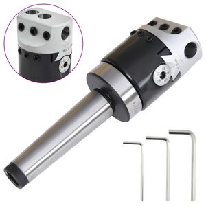 vidaXL F1-12 Testa Foratura 50 mm con Gambo MT3-M12 per Fresatura al Tornio