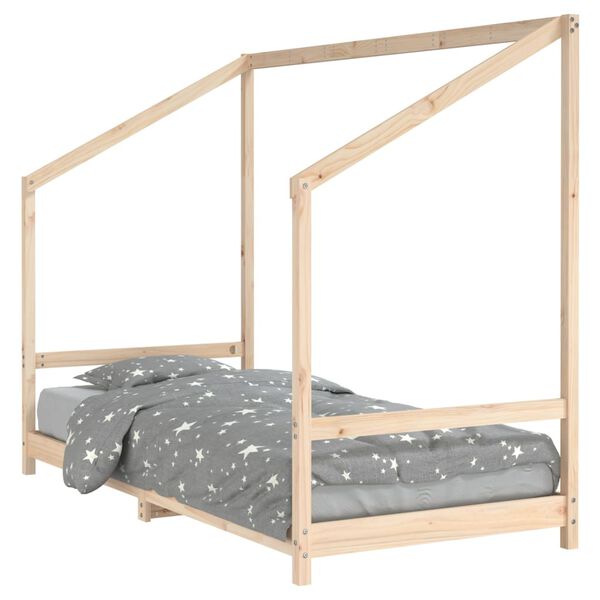 vidaXL Giroletto per Bambini 90x200 cm in Legno Massello di Pino