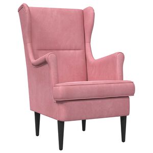 vidaXL Poltrona Rosa Velluto