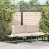 vidaXL Divano da giardino Marrone 200.5 x 70 x 85.5cm Metallo