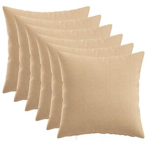 vidaXL Federa 6 pz HEERLEN Crema 30 x 30 cm Tessuto