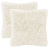 vidaXL Cuscino con cuscino HEERLEN 2 pz Bianco Fleece PV