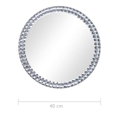vidaXL Specchio da Parete 40 cm in Vetro Temperato