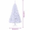 vidaXL Albero di Natale artificiale Bianco 150 cm PVC e Acciaio