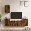 vidaXL Set di Mobili Porta TV 5 pz Rovere Fumo in Legno Multistrato