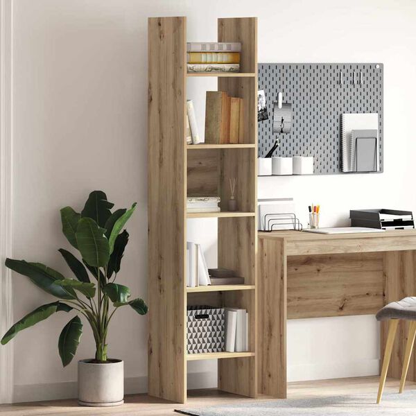 vidaXL Armadio per Libri Rovere artigianale 40 x 35 x 180 cm