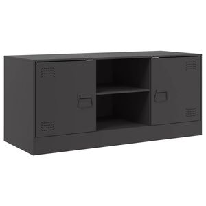 vidaXL Mobile TV Nero 99x39x44 cm in Acciaio