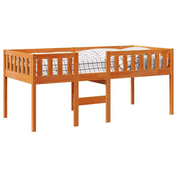 vidaXL Letto Bambini senza Materasso Marrone Cera 90x200 cm Legno Pino