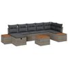 vidaXL Set Divano da Giardino 8 pz Grigio polyrattan