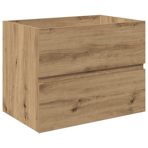 vidaXL Mobile Bagno con Lavabo Integrato&Rubinetto Rovere Artigianale