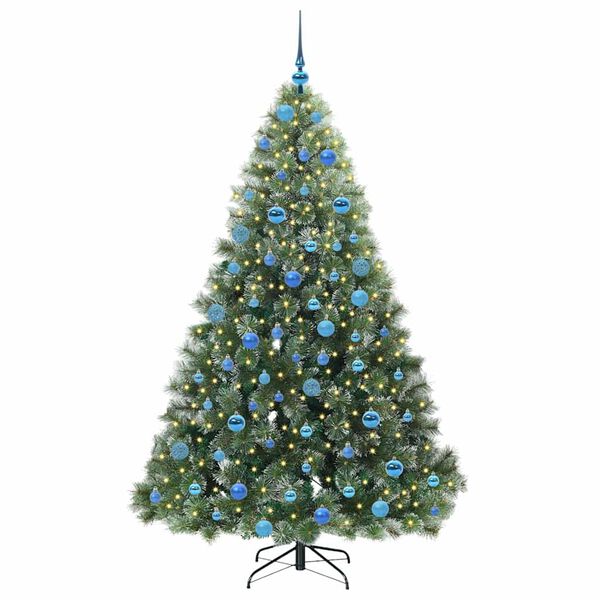 vidaXL Albero di Natale artificiale con 300 LED Verde 180 cm PE e PVC