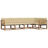 vidaXL Set di divani da esterno 5 pz Naturale e Beige