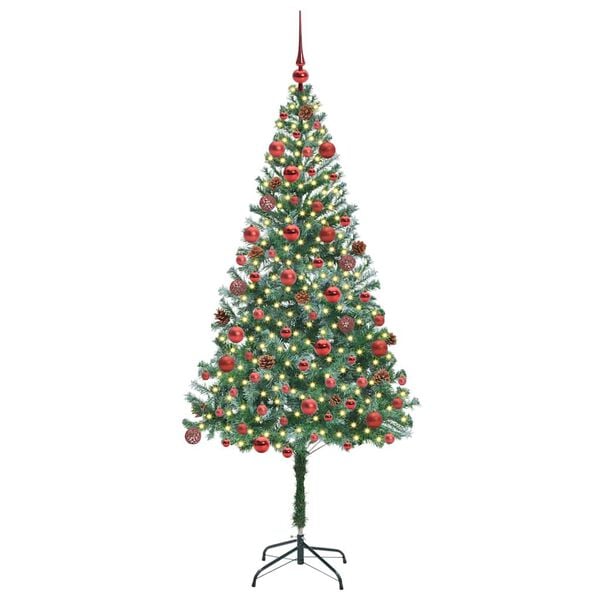 vidaXL Albero di Natale artificiale Verde 180 cm PVC e Acciaio