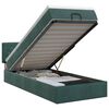 vidaXL Letto ottomano con materasso Verde Scuro 90 x 190 cm Velluto