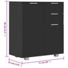 vidaXL Credenza con Finitura Lucida Nera 71x35x80 cm in Truciolato