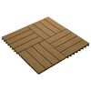 vidaXL Piastrella per Decking 11 pcs Teak riciclato 30 x 30 cm WPC