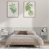 vidaXL Testiera Letto con Comodini in Legno Multistrato Grigio Cemento