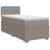 vidaXL Letto box spring con materasso Tortora 100 x 200 cm Tessuto