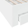 vidaXL Giroletto con Cassetti Bianco 100x200 cm in Legno Multistrato